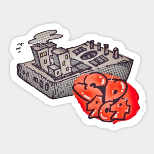 SP-404 Graffiti - RED Sticker